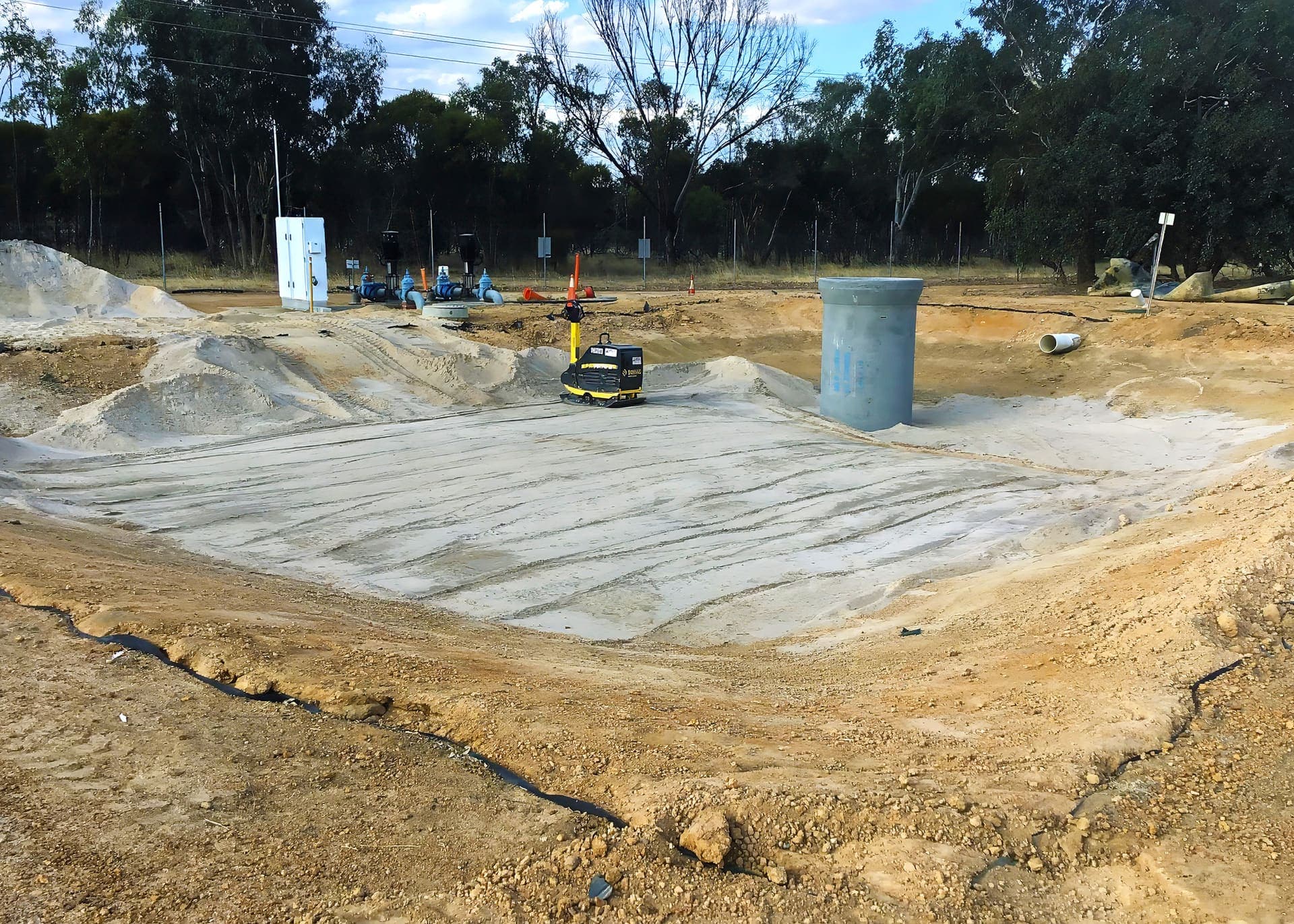 Civil remediation works across the plant site