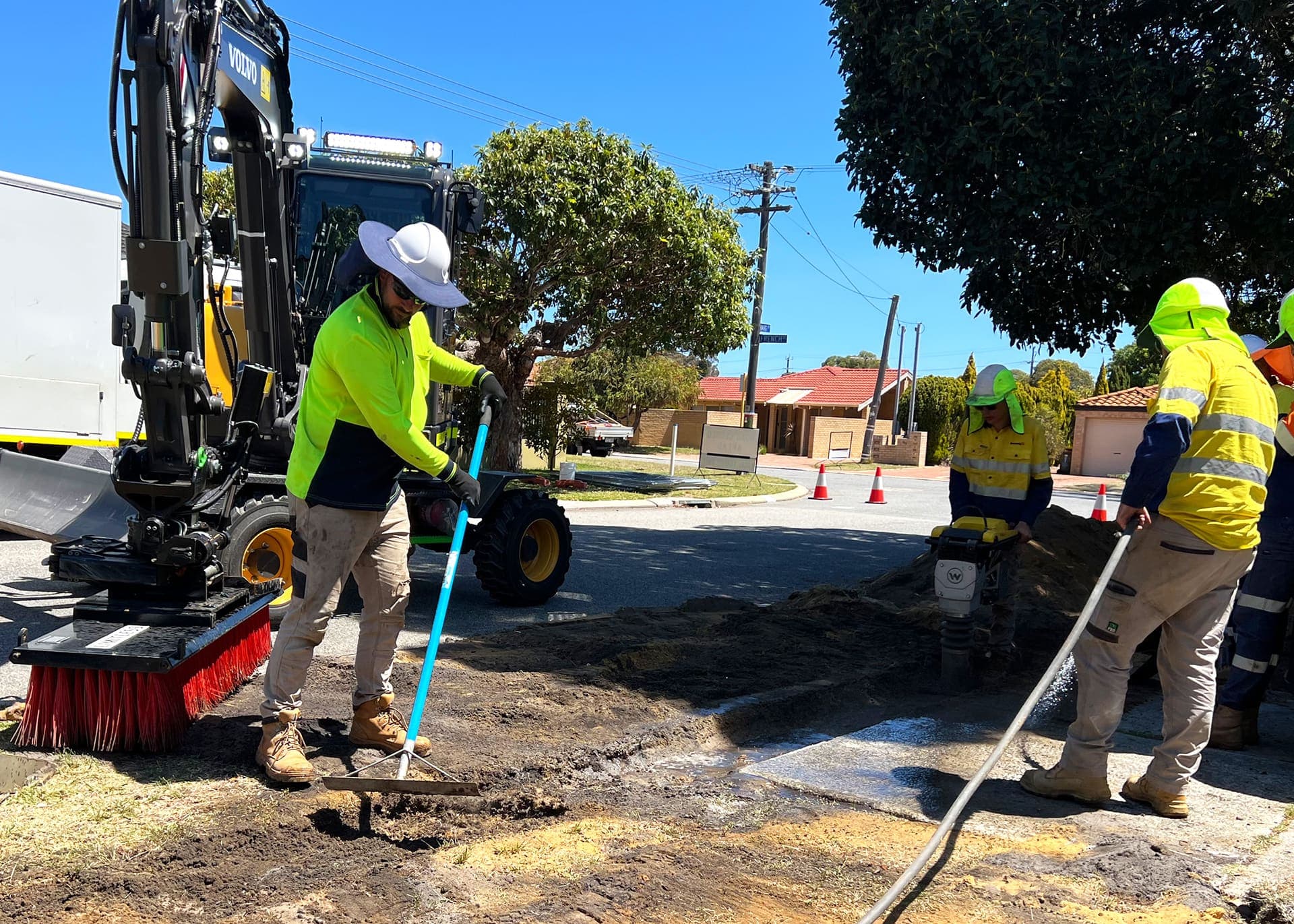 Reinstatement completed behind the Metro reticulation renewals crew