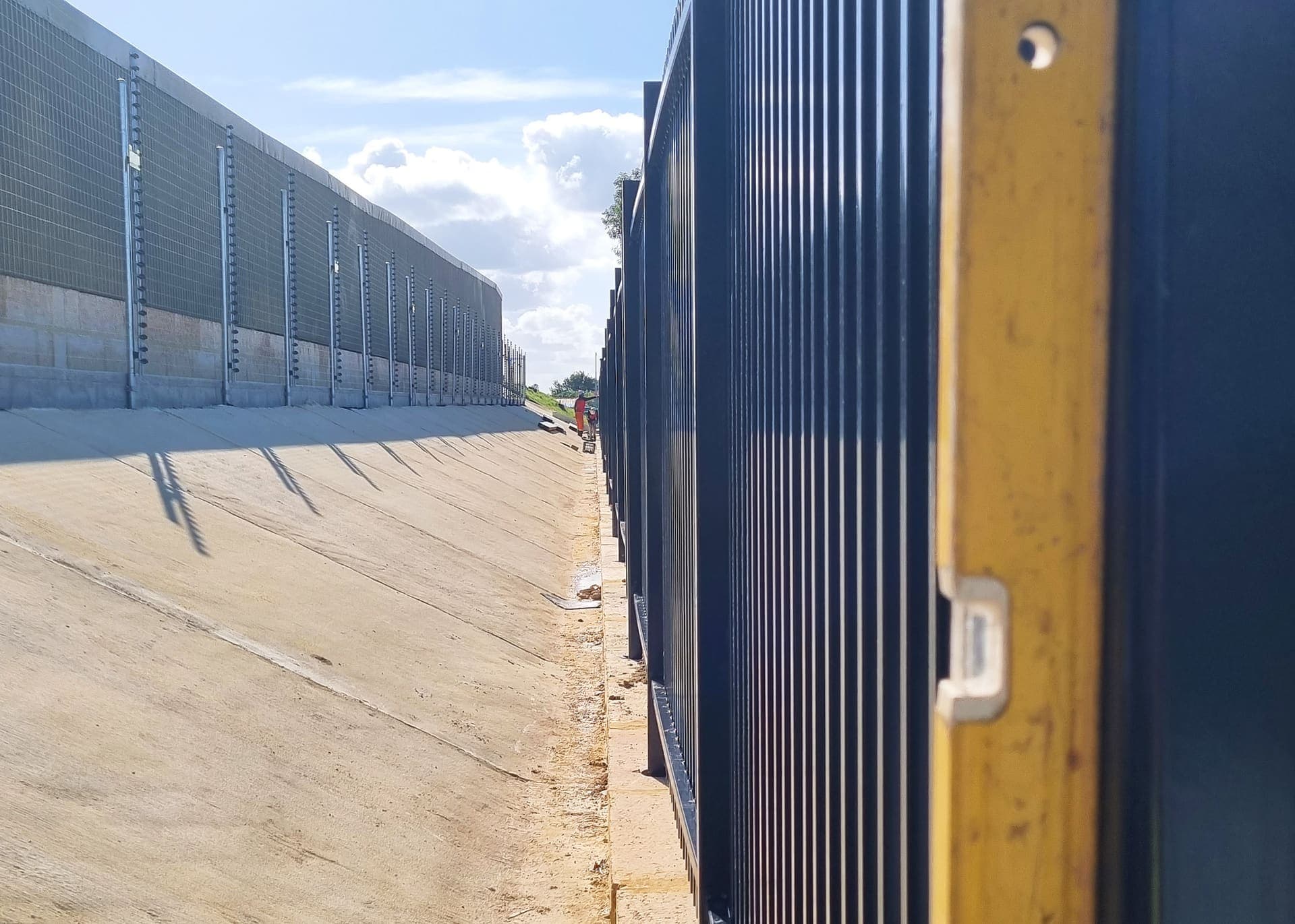 Security fencing along the remediated reservoir site