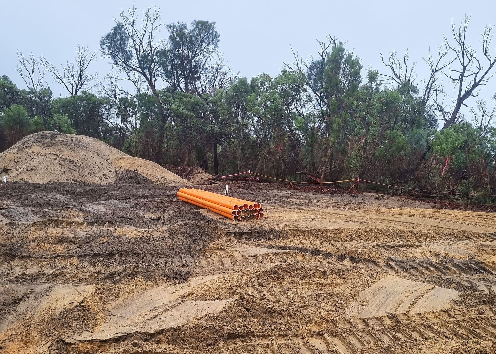 Drainage assets installed across the site
