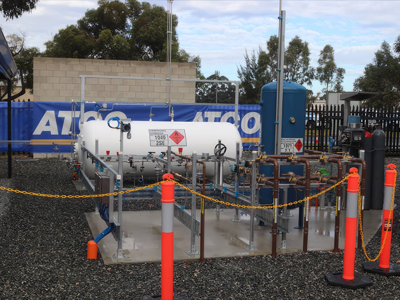 ATCO hydrogen blending facility pipework