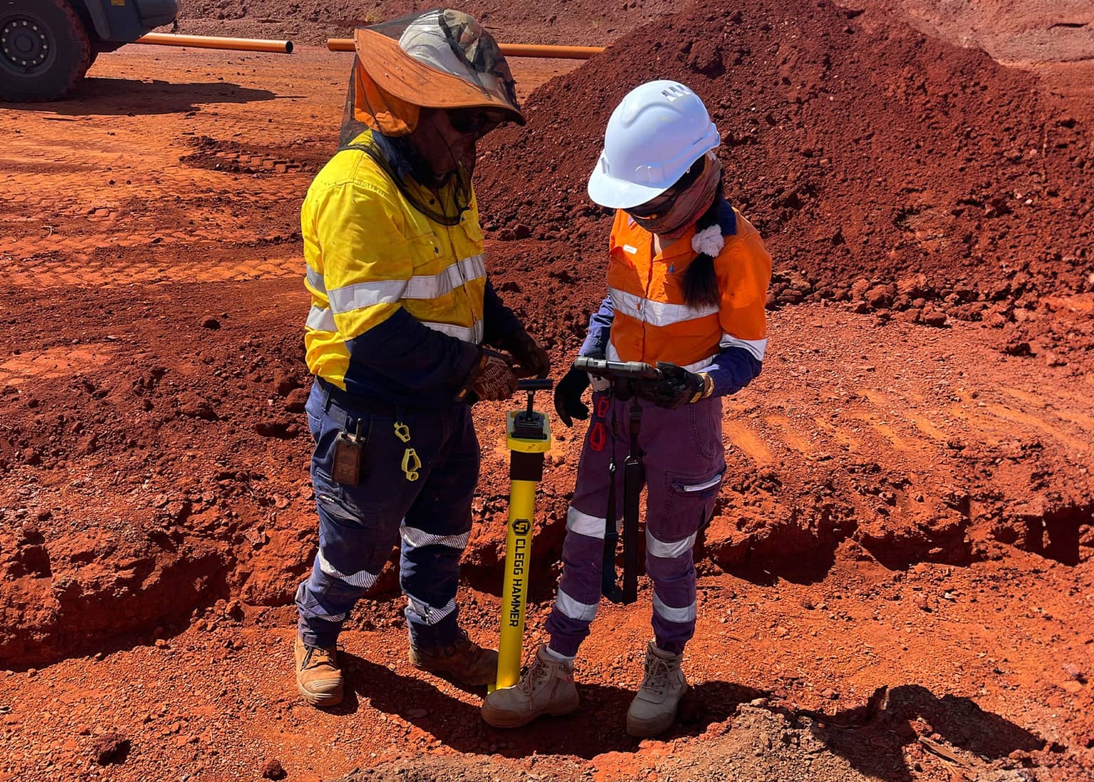 Crew confirming services before trenching at Cloudbreak