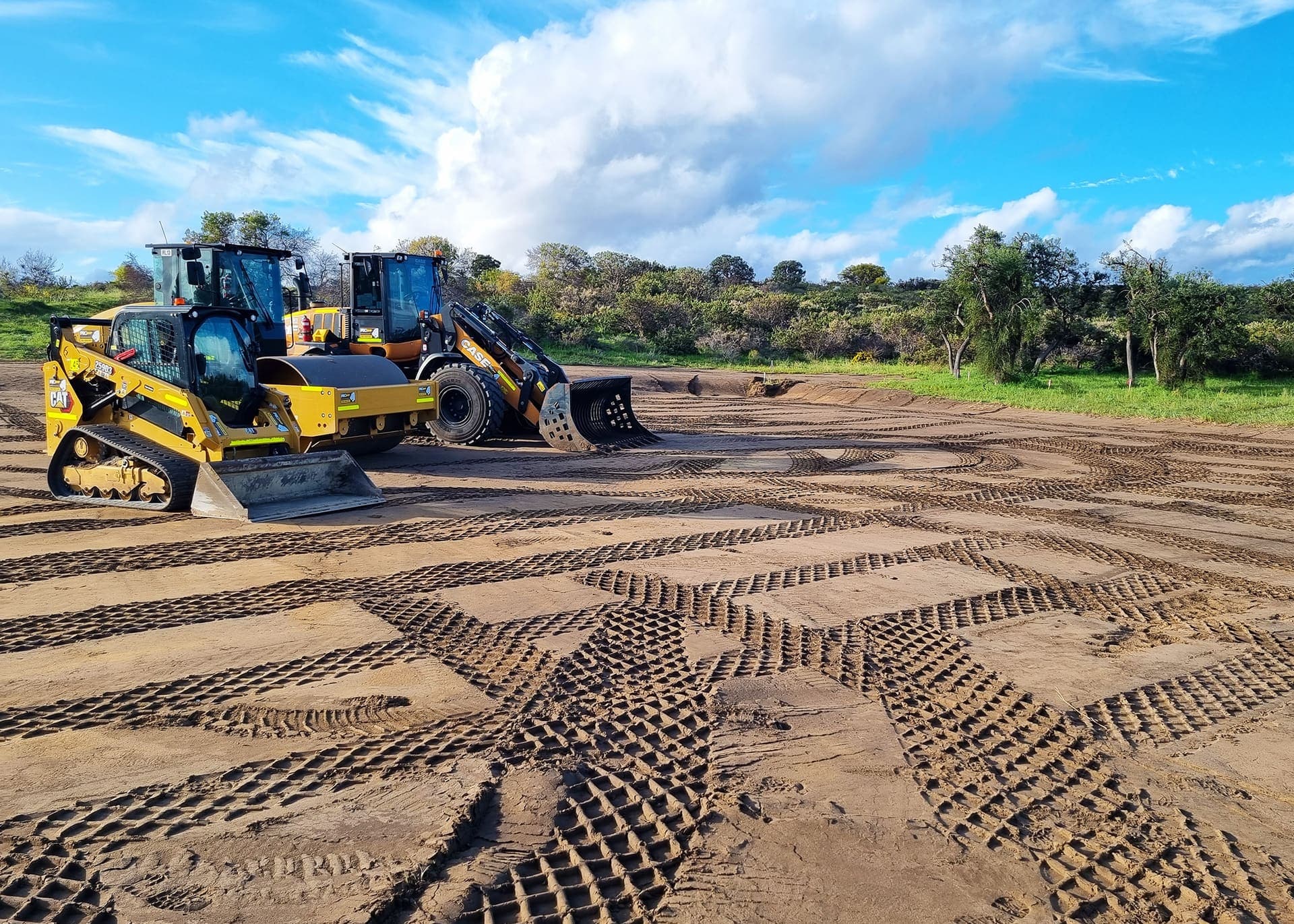 Road improvement at the bore site entrance
