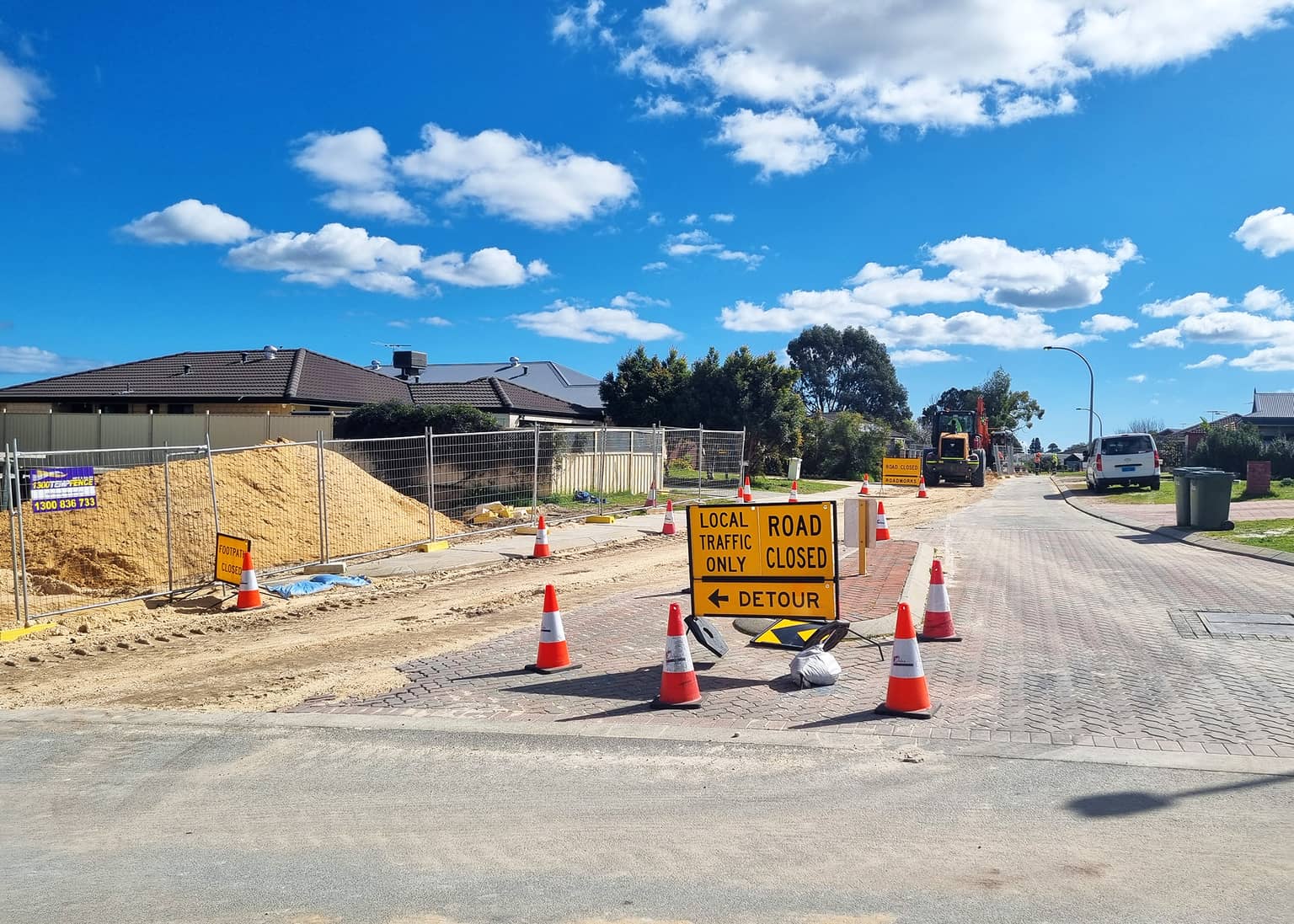 Traffic managed street works on the Ellenbrook connection