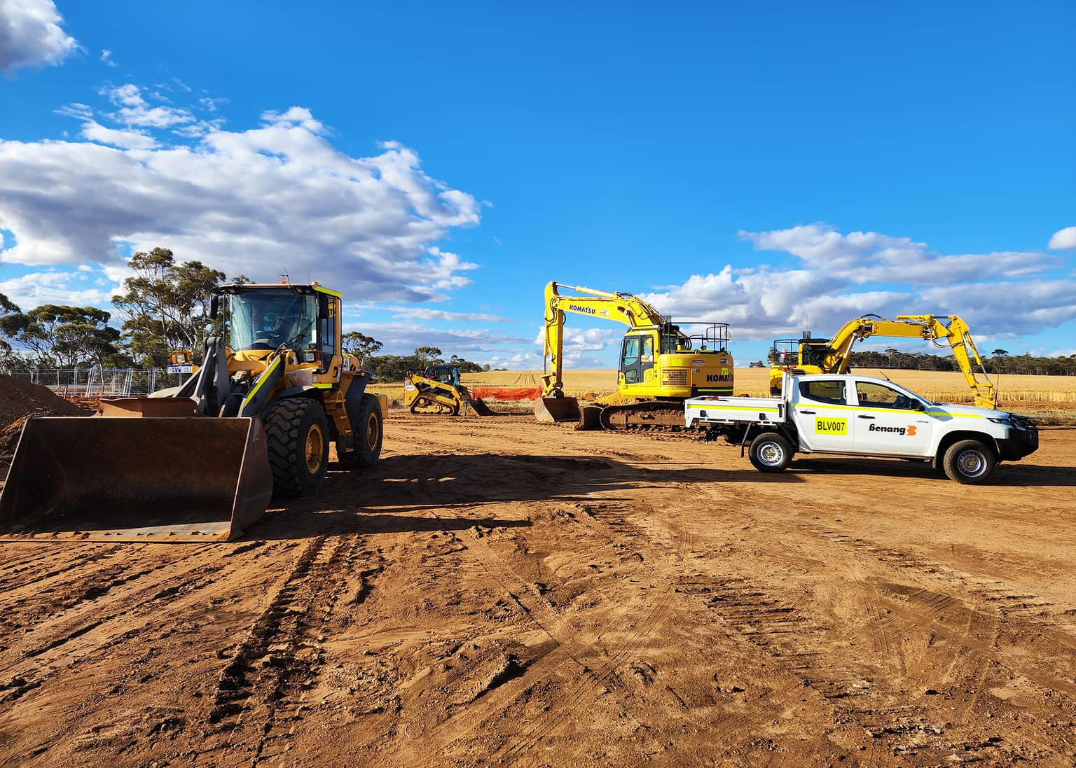 Benang plant fleet on the Farmlands pipe replacement at Narembeen