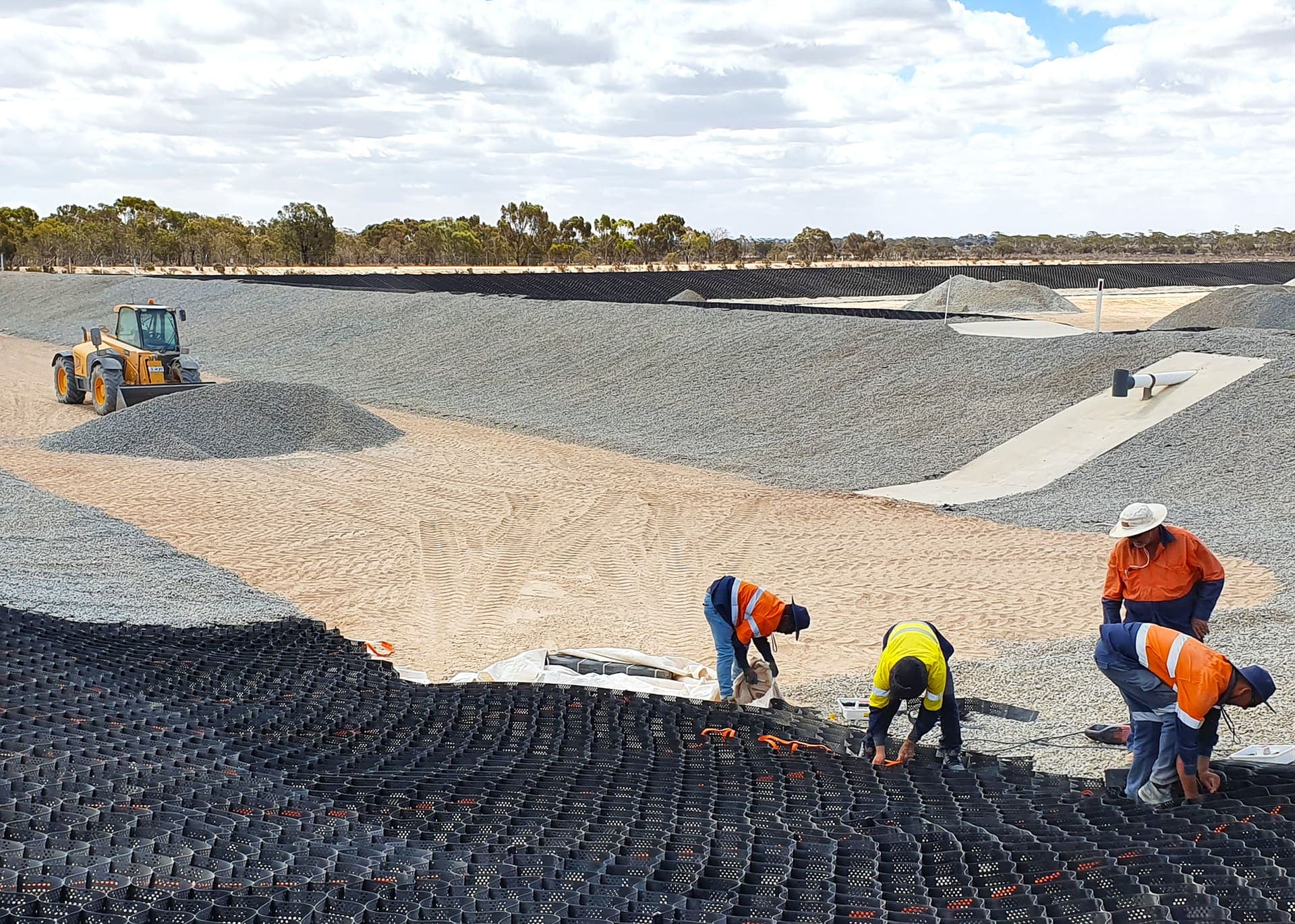 Completed pond lining and earthworks at the Hyden wastewater treatment plant