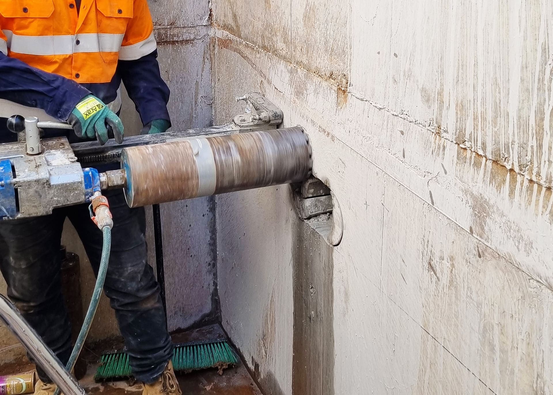Completed spillway works at the Kalgoorlie potable water dam
